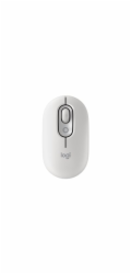 Logitech POP - Myš - nastavitelná emotikona - optický - 4 tlačítka - bezdrátový - Bluetooth 5.1 LE - bělavá