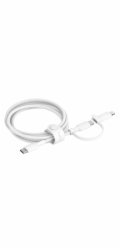Belkin BOOST CHARGE™ PRO 2v1 USB-C a Lightning kabel, 1,5m, bílý - odolný