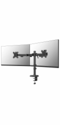 Neomounts NERO Double Flat Screen Desk Mount 10-32 " (phone holder+Quick-fix clamp/grommet)