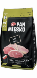 PAN MIESKO  Malé kuře s velkými prsy - suché maso pro kočky - 5 kg