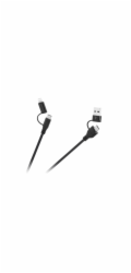 Kabel CABLETECH KPO3943 USB A/C - USB-C/Lightning 1m Black