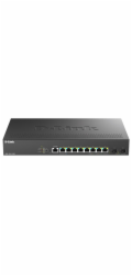 D-Link DMS-1250-10SP - Přepínač - L2+ - inteligentní - 8 x 10/100/1000/2.5G (PoE+) + 2 x 10 Gigabit SFP+ - desktop - PoE+ (240 W)