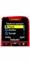 EVOLVEO EasyPhone, mobilní telefon pro seniory s nabíjecím stojánkem, červená
