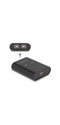 Delock - USB periferní sharing switch - 2 x USB 2.0 - pro pripevnení na zed, umožnuje montáž na povrchy