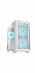 COUGAR PC skříň MX600 White Mini Tower Mesh Front Panel 2 x 160mm + 1 x 120mm Fans TG Left Panel