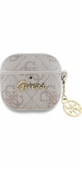 Guess GUA4G4GSMP kryt na AirPods 4 růžový/růžový 4G Charm Collection