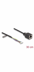 Delock Kabel ze zásuvky RJ45 na zásuvkový pinový konektor, 1,25 mm, 4 pinový a zásuvkový pinový konektor, 1,25 mm, 6 pin