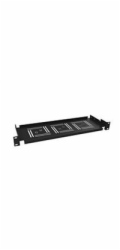 Police 19" 1U 150mm ukládací plato BK úchyt na přední lišty UP-01-B
