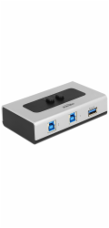 DeLOCK 2 Port USB 3.0 Umschalter   (grau/schwarz, manuell, bidirektional)
