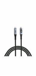 Verbatim kabel Sync &amp; Charge s displejem USB-C to USB-C 100W 120 cm černý