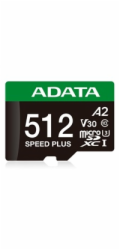 Adata microSD karta Speed Plus 512GB UHS1 U3 V30 A2 180/160 MB/s