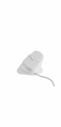 Vertikální myš Natec CRAKE 2 PRO/Vertikální/Optická/Pro praváky/12 400 DPI/Drátové USB-A/Bílá