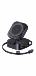 Bezdrátová nabíječka 2v1 Baseus PicoGo Series Qi2 67W kompatibilní s MagSafe černá