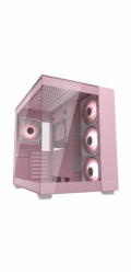 COUGAR PC skříň FV150 RGB Pink Mid tower Dual-Chamber ATX glass, 4x 120mm ARGB fans