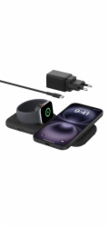 Belkin BOOST CHARGE™ PRO Qi2 2v1 Bezdrátová skládací cestovní podložka pro iPhone/Apple Watch/AirPods, černá
