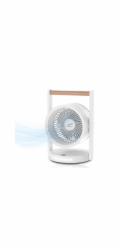 LTC STOLNÍ VENTILÁTOR S DŘEVĚNOU RUKOJEŤÍ, REGULACE RYCHLOSTI, S NOČNÍ LAMPOU, DISPLEJEM, INDIKÁTOREM NABÍJENÍ, NABÍJENÍM PŘES USB-C, 10 W, 3600 mAh, 6,4