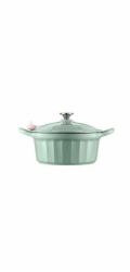 BUYDEEM Enameled Cast Iron Dutch Oven CP551-CG 3,9L, model CP551, color Cozy Greenish 