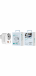 Deví síťová nabíječka Smart Series 2A+C PD 20W Auto Power Socket - White