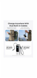 Powerbanka Anker 25000mAh, 165W s kabelem USB-C stříbrná