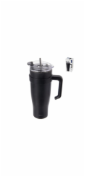 Hrnek TERMO 1,2 l nerez+brčko černý