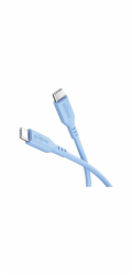 Goobay USB 2.0 Silikonkabel blau, USB-C Stecker > USB-C Stecker (hellblau, 1,5 Meter, PD 60 Watt)