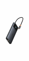 Baseus Metal Gleam II Series 10v1 USB-C HUB Dokovací Stanice Cosmic Black