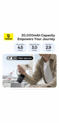 Powerbanka Baseus EnerFill FC31 Qpow 3 20000mAh, 22,5W, s kabelem USB-C a Lightning černá