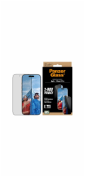 PanzerGlass - Ochrana obrazovky pro mobilní telefon - ultraširoký strih s EasyAligner - sklo - s bezpecnostním filtrem - dvoucestné - barva rámu cerná - pro Apple iPhone 17 Pro