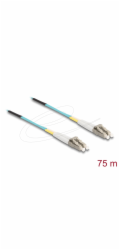 Delock - Sítový kabel - multirežim LC (M) do multirežim LC (M) - 75 m - 75 m - 2 mm - optické vlákno - 50 / 125 mikron - OM3 - neobsahuje halogen - vode - barva