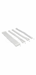 Delock Sada prodlužovacích kabelů pro zdroj (PSU), 30 cm, 5 kusů, opletené s kabelovými hřebeny, bílá