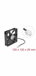Delock - Ventilátor skríne - axiální - 120 mm - cerná