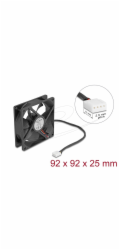 Delock - Ventilátor skríne - axiální - 92 mm - cerná