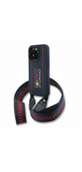 Red Bull Silicone Vertical Logo MagSafe Zadný Kryt + Crossbody popruh pre iPhone 16 Pro Max modrý