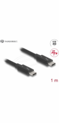 Delock - Kabel Thunderbolt - USB-C (M) do USB-C (M) - USB 3.0 / Thunderbolt 3 / PCIe 3.0 - 1 m - rychlost prenosu dat až 40 Gbps, USB Power Delivery 3.1 (240W) - cerná