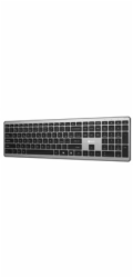 C-TECH Klávesnice Quallis KB-118 Dual mode, bezdrátová, BT5.0 + 2,4GHz, scissors tlačítka, USB nano receiver, CZ/SK