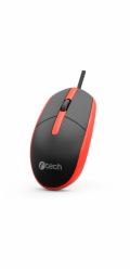 C-TECH myš WM-10, USB, 1200 DPI, červená