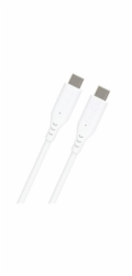 PREMIUMCORD Kabel USB-C na USB-C, 60W, 480Mbps, silikonový, bílý, 1,5m