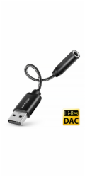 AXAGON ADA-HA, USB-A na 3.5mm jack Hi-Res DAC audio adaptér, 384kHz/32bit, stereo