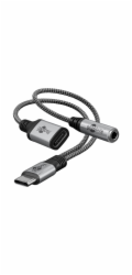 Adaptér GOOBAY 74524 2xUSB-C/JACK 3,5mm (pro poslech hudby)
