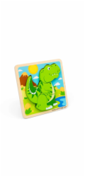 Bigjigs Toys Dřevěné vkládací puzzle T-Rex