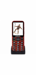 BAZAR - EVOLVEO EasyPhone LT, mobilní telefon pro seniory s nabíjecím stojánkem, červená - Po opravě (Komplet)