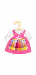 Bigjigs Toys Růžové šaty se zástěrkou pro panenku 28 cm