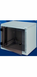 Rack Triton 19" jednodílný 4U/500mm prosklené dveře, šedý