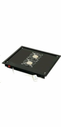 TRITON Ventilační jednotka horní (spodní), 2 ventilátory-230V/30W, termostat, šedá