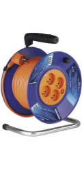 EMOS Predlžovací kábel na bubne 50 m / 4 zásuvky / červený / PVC / 230 V / 1,5 mm2