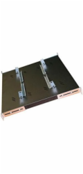 TRITON Police s perforací 19", 1U/650mm, nosnost 80kg, černá
