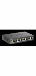 D-Link DGS-1008P 8-port Gigabit Desktop Switch, 4 porty jsou PoE+, PoE budget 68W