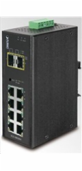 Planet IGS-10020MT, 8X 1000BASE-T, 2X SFP, DIN, IP30, -40 AŽ 75°C, WEB/SNMPV3, VLAN, IGMPV3, ESD+EFT, IPV6