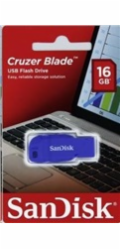 SanDisk Flash Disk 16GB Cruzer Blade, USB 2.0, modrá 45019823