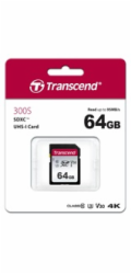 TRANSCEND SDXC karta 64GB 300S, UHS-I U3 V10 (R:100/W:25 MB/s)